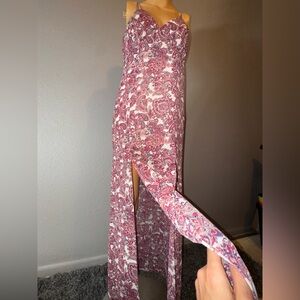 Forever 21 Pink and White Paisley Maxi Dress
